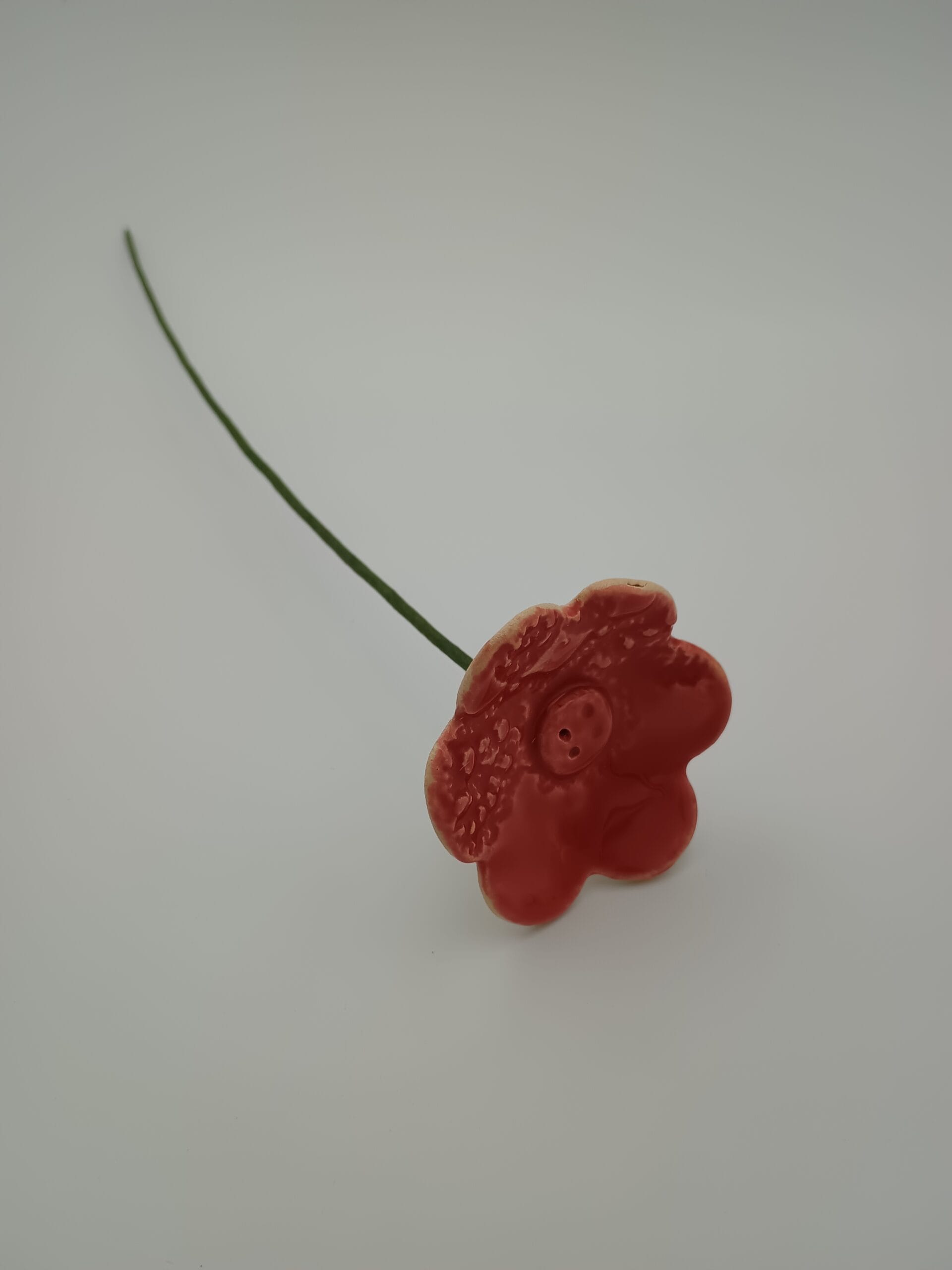 Kwiaty ceramiczne czerwone - Maryla