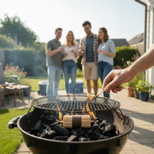 Rozpalanie grilla podpałką KLumet