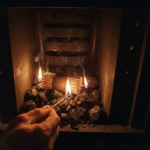 Rozpalanie pieca węglowego CO podpałką KLumet