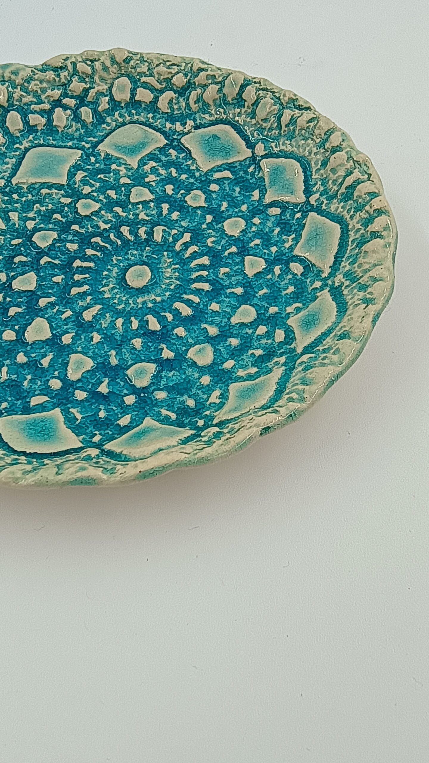 Spodek ceramiczny niebieski - struktura