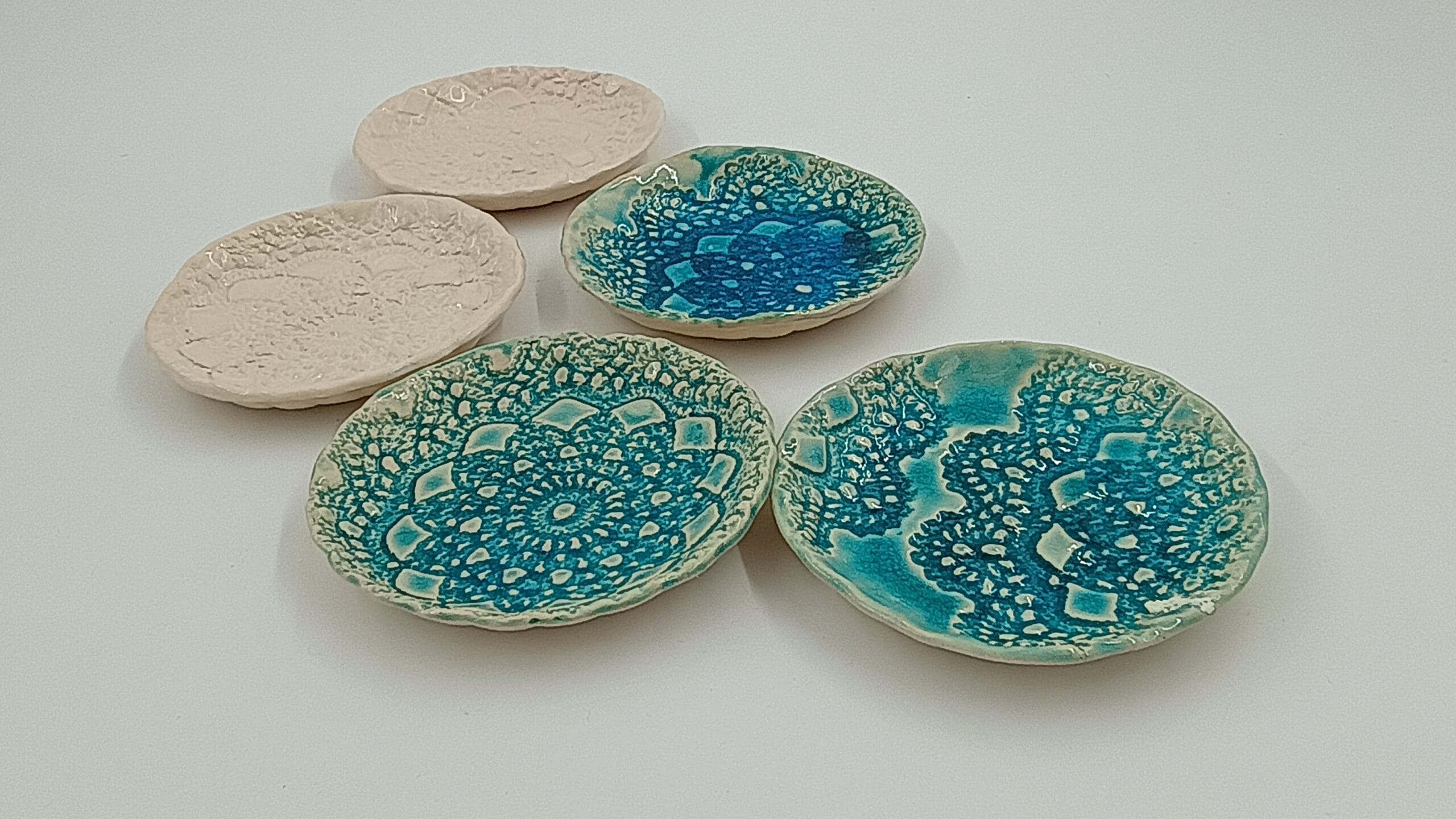 Spodek ceramiczny niebieski - zestaw